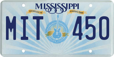 MS license plate MIT450