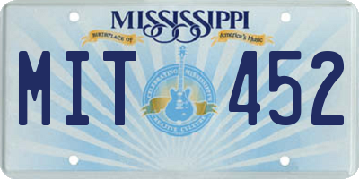 MS license plate MIT452