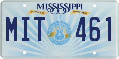MS license plate MIT461