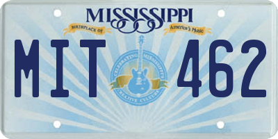 MS license plate MIT462