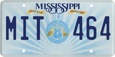 MS license plate MIT464