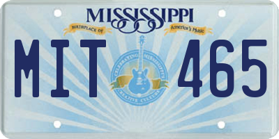 MS license plate MIT465