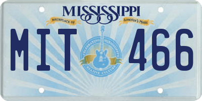 MS license plate MIT466