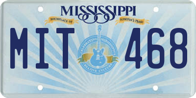 MS license plate MIT468