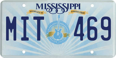 MS license plate MIT469