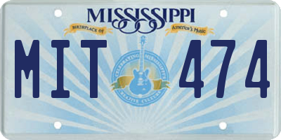 MS license plate MIT474