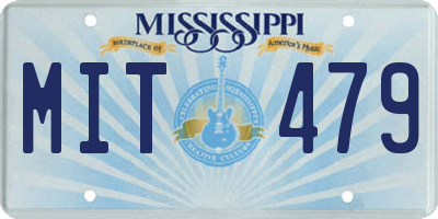 MS license plate MIT479