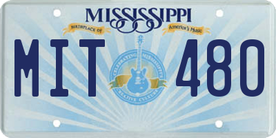 MS license plate MIT480