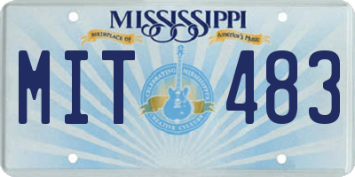 MS license plate MIT483
