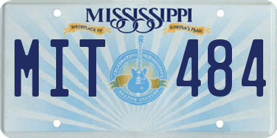 MS license plate MIT484