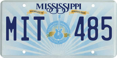 MS license plate MIT485
