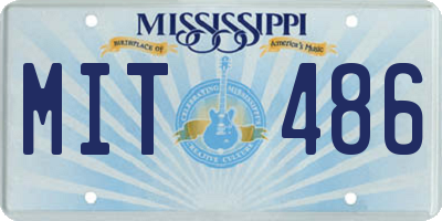 MS license plate MIT486