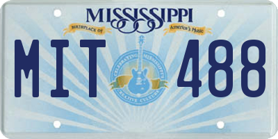 MS license plate MIT488
