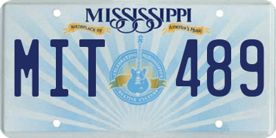 MS license plate MIT489