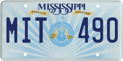 MS license plate MIT490