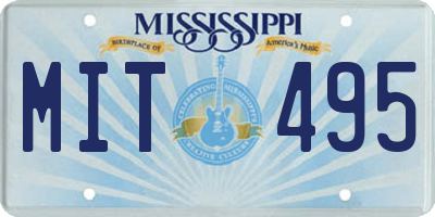 MS license plate MIT495