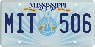 MS license plate MIT506