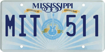 MS license plate MIT511