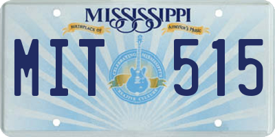 MS license plate MIT515