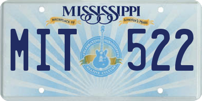 MS license plate MIT522