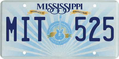 MS license plate MIT525