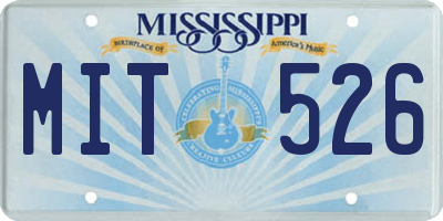 MS license plate MIT526