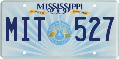 MS license plate MIT527
