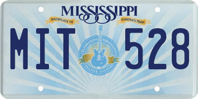 MS license plate MIT528
