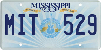 MS license plate MIT529