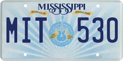 MS license plate MIT530
