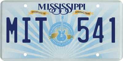 MS license plate MIT541