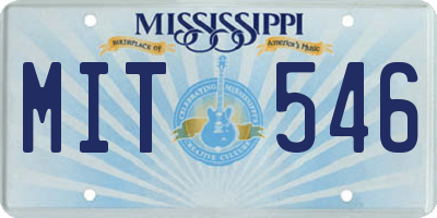MS license plate MIT546