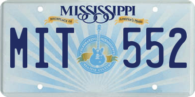 MS license plate MIT552