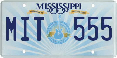 MS license plate MIT555