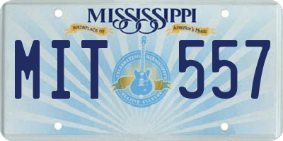 MS license plate MIT557