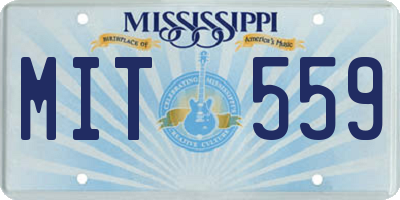 MS license plate MIT559