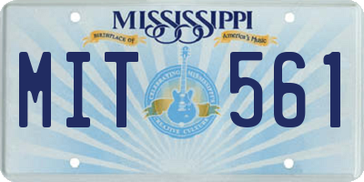 MS license plate MIT561