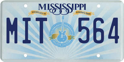 MS license plate MIT564