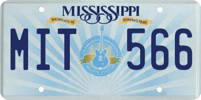 MS license plate MIT566