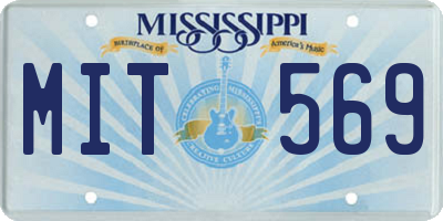 MS license plate MIT569