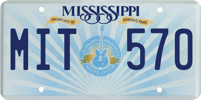 MS license plate MIT570
