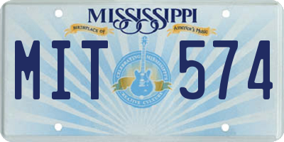 MS license plate MIT574