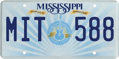 MS license plate MIT588