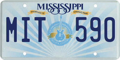 MS license plate MIT590