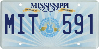 MS license plate MIT591
