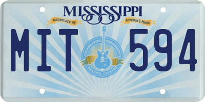 MS license plate MIT594