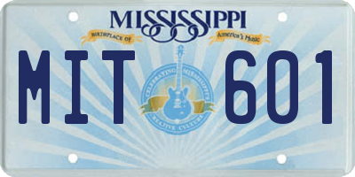 MS license plate MIT601