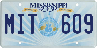 MS license plate MIT609