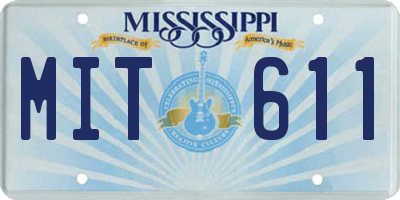 MS license plate MIT611