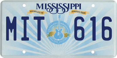MS license plate MIT616